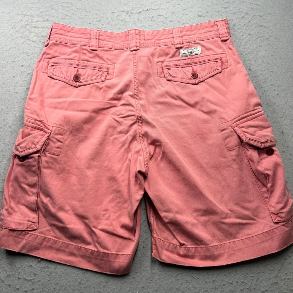 Polo Ralph Lauren Classic Polo Chino Cargo Shorts Mens 36 Salmon Pink RN41381